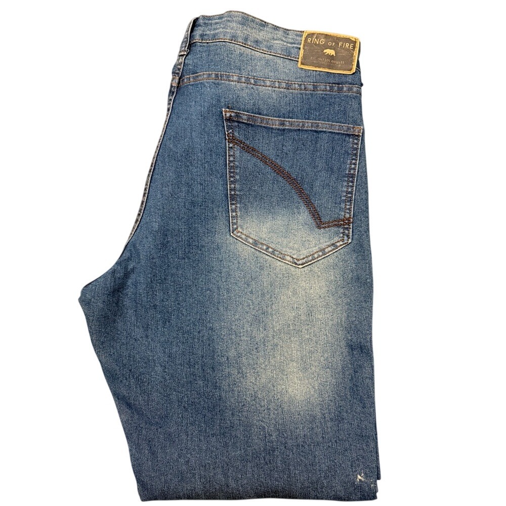 Ring of Fire Men's‎ Light Blue Slim Jeans - Picture 6 of 9